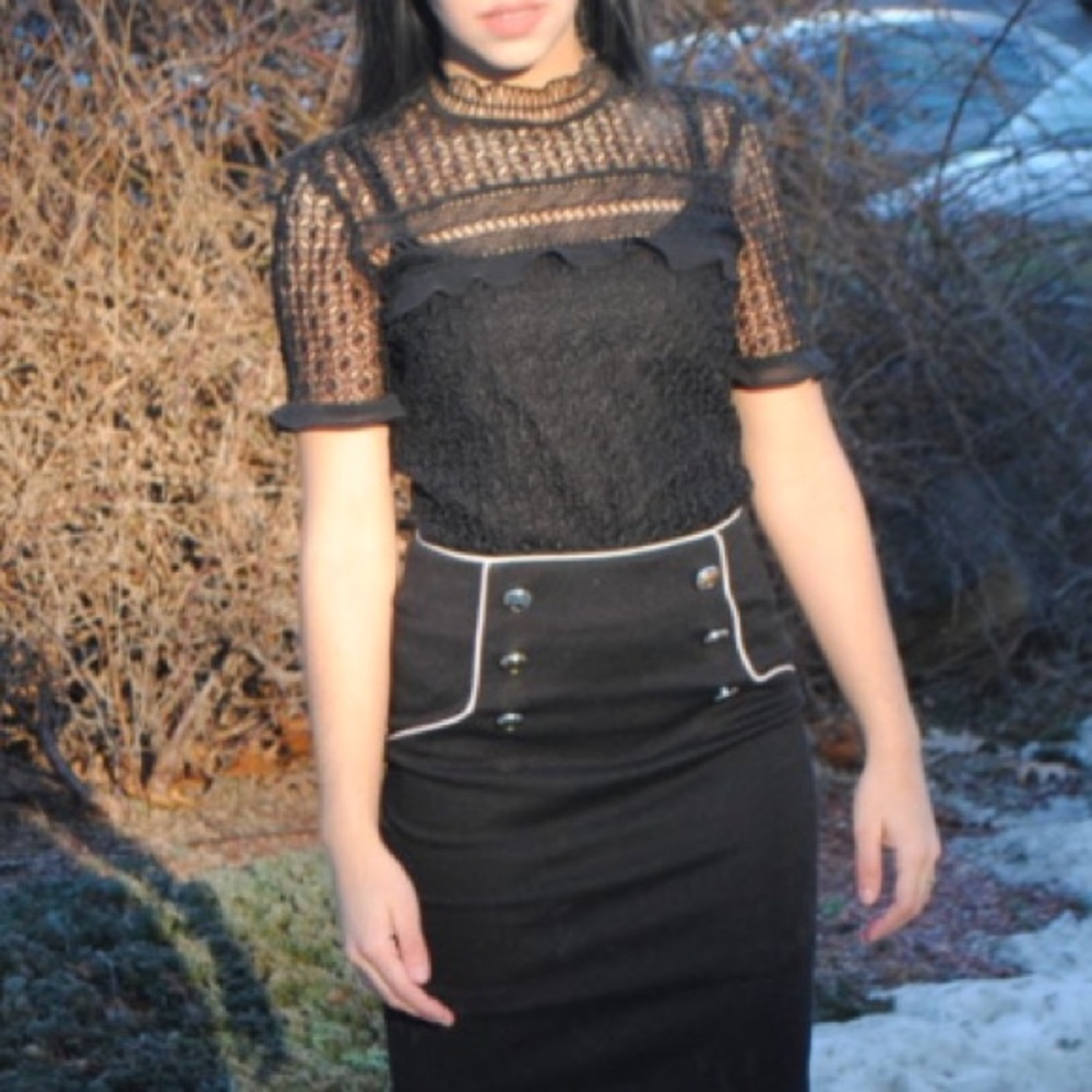 Zara fine thick lace top
